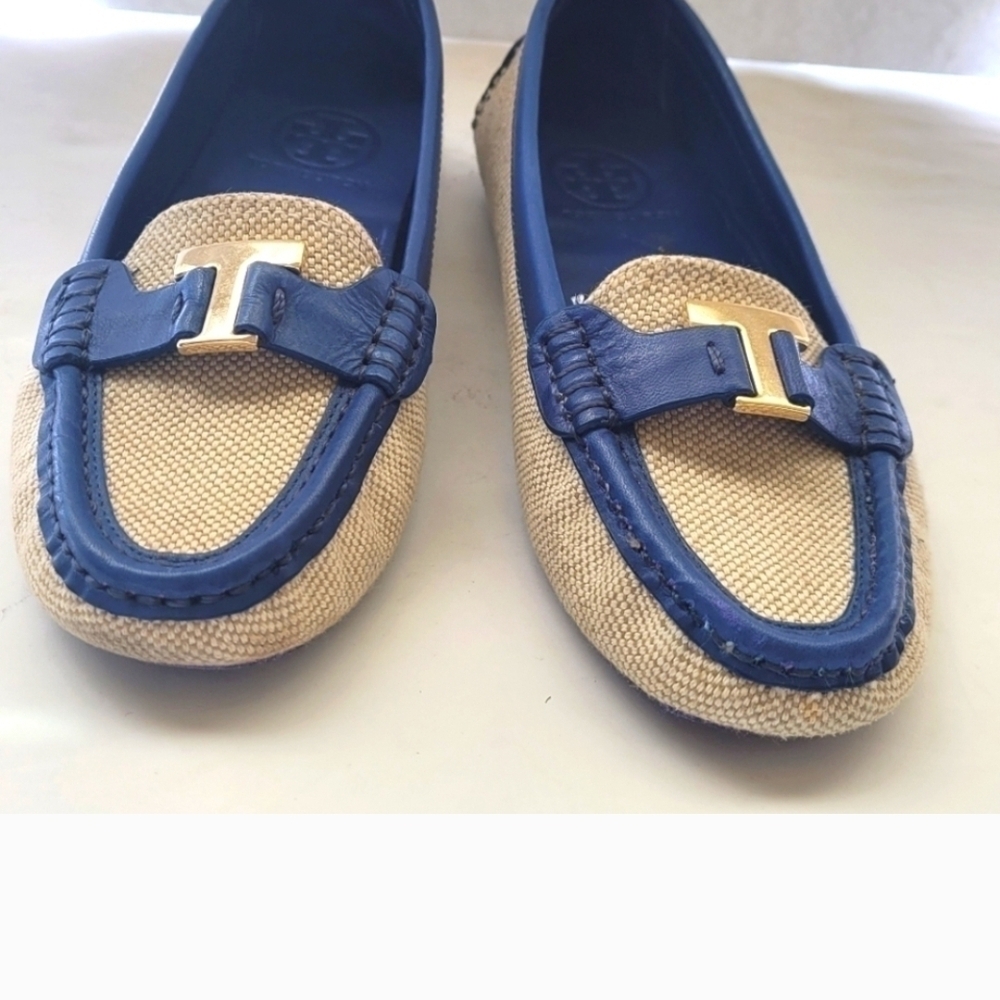 Blue and Tan Loafers